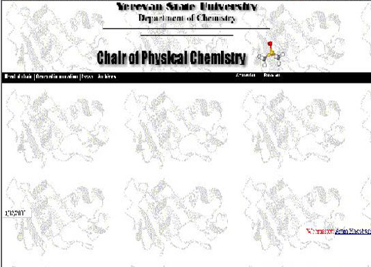 YSU, Chair of physical chemitry