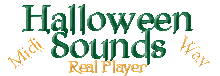 Halloween spooky sounds - midi, wave & real player files.